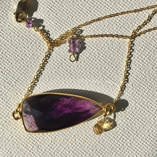 Gold and Amethyst Necklace