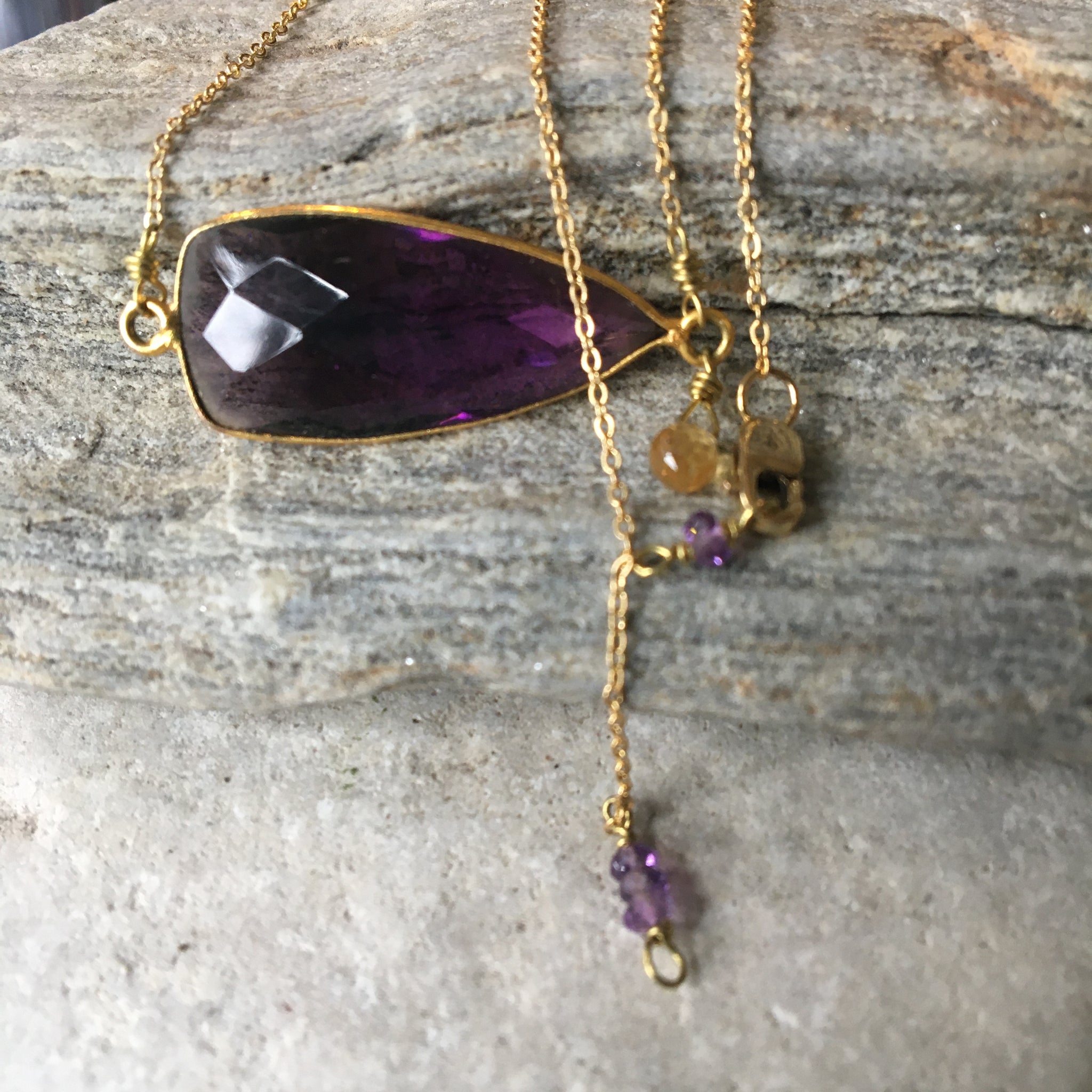 Gold and Amethyst Necklace