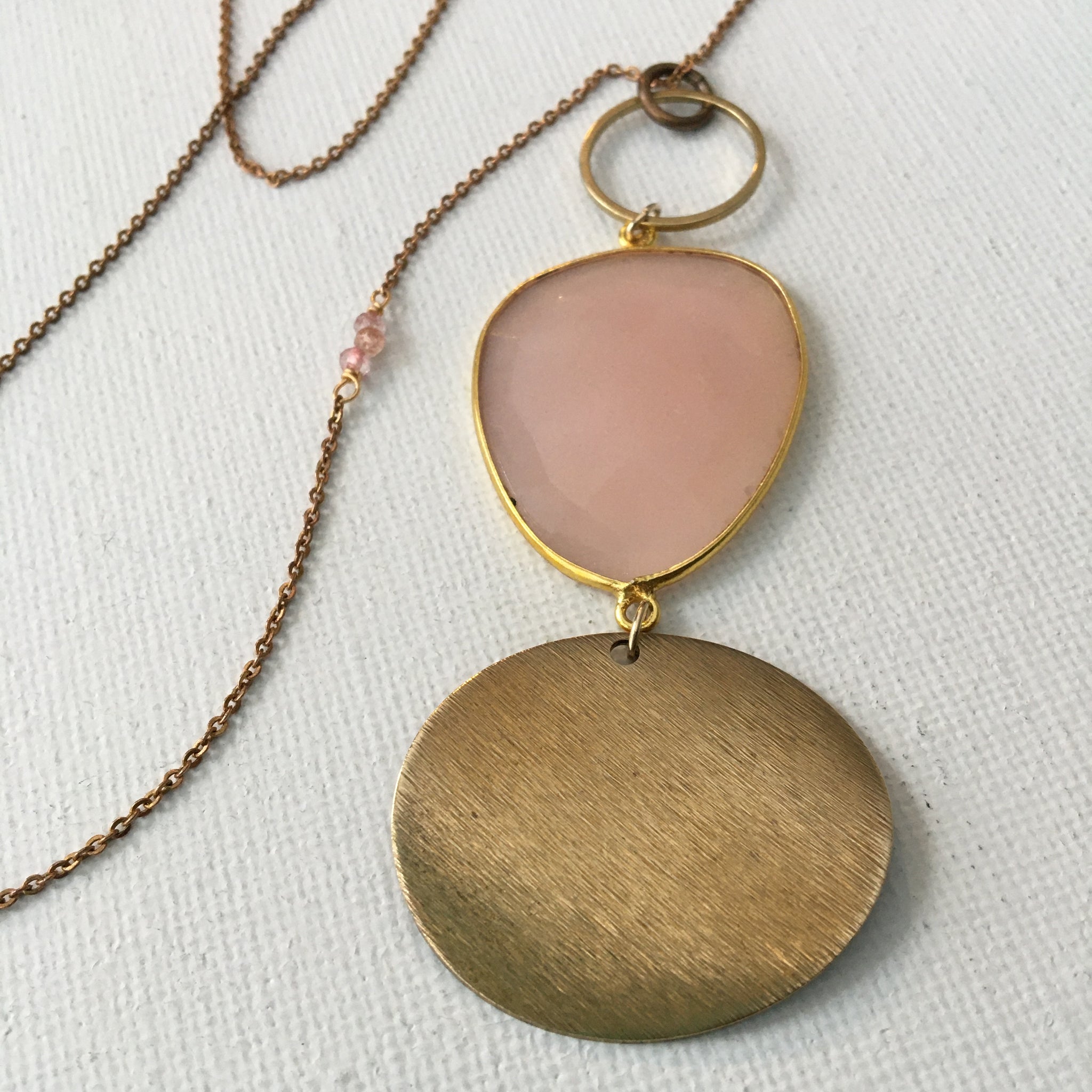 Pink Chalcedony Necklace