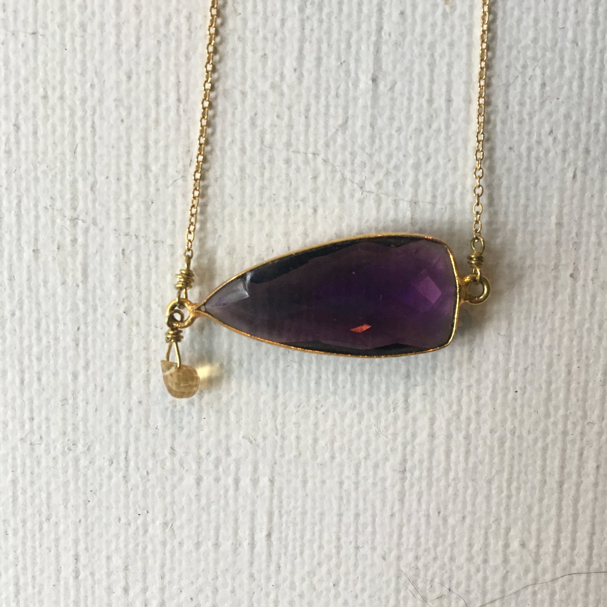 Gold and Amethyst Necklace