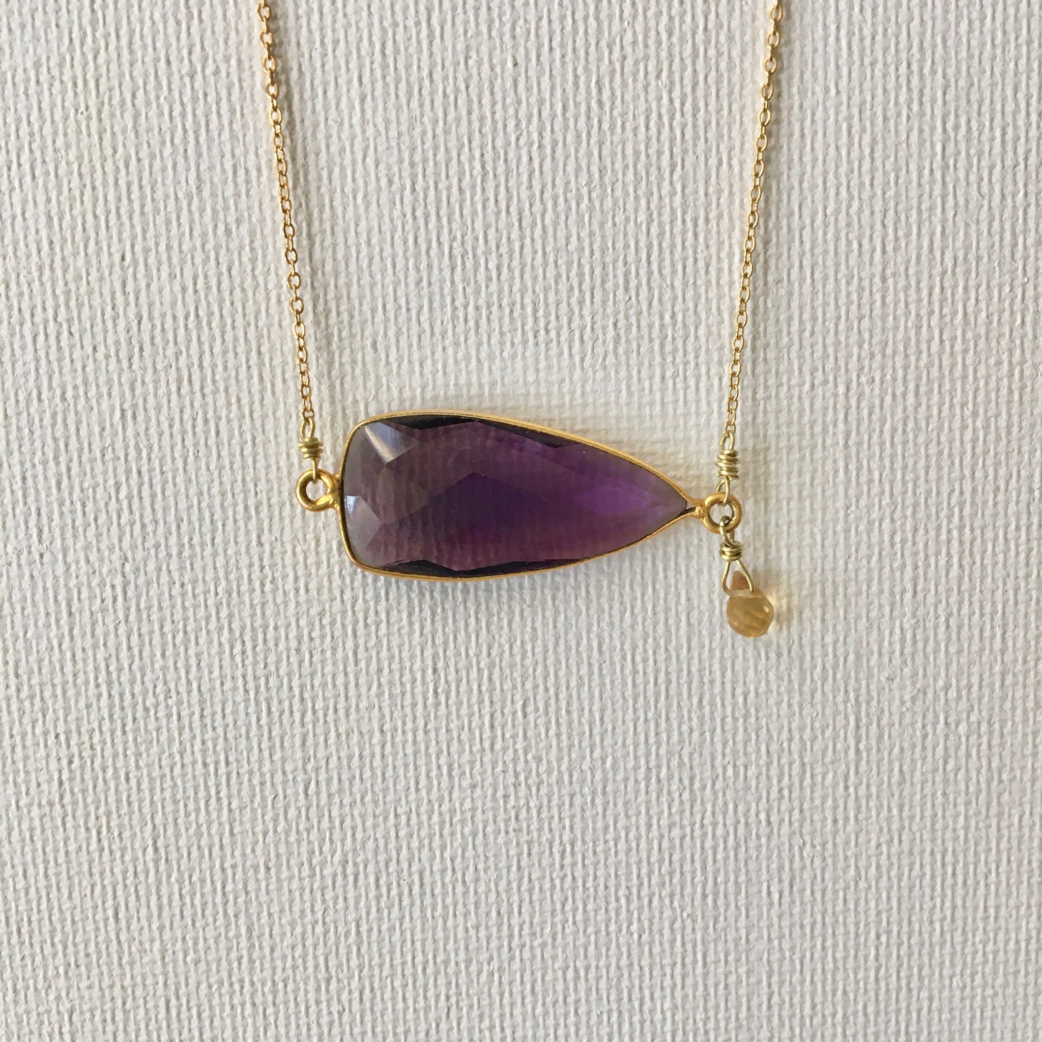 Gold and Amethyst Necklace