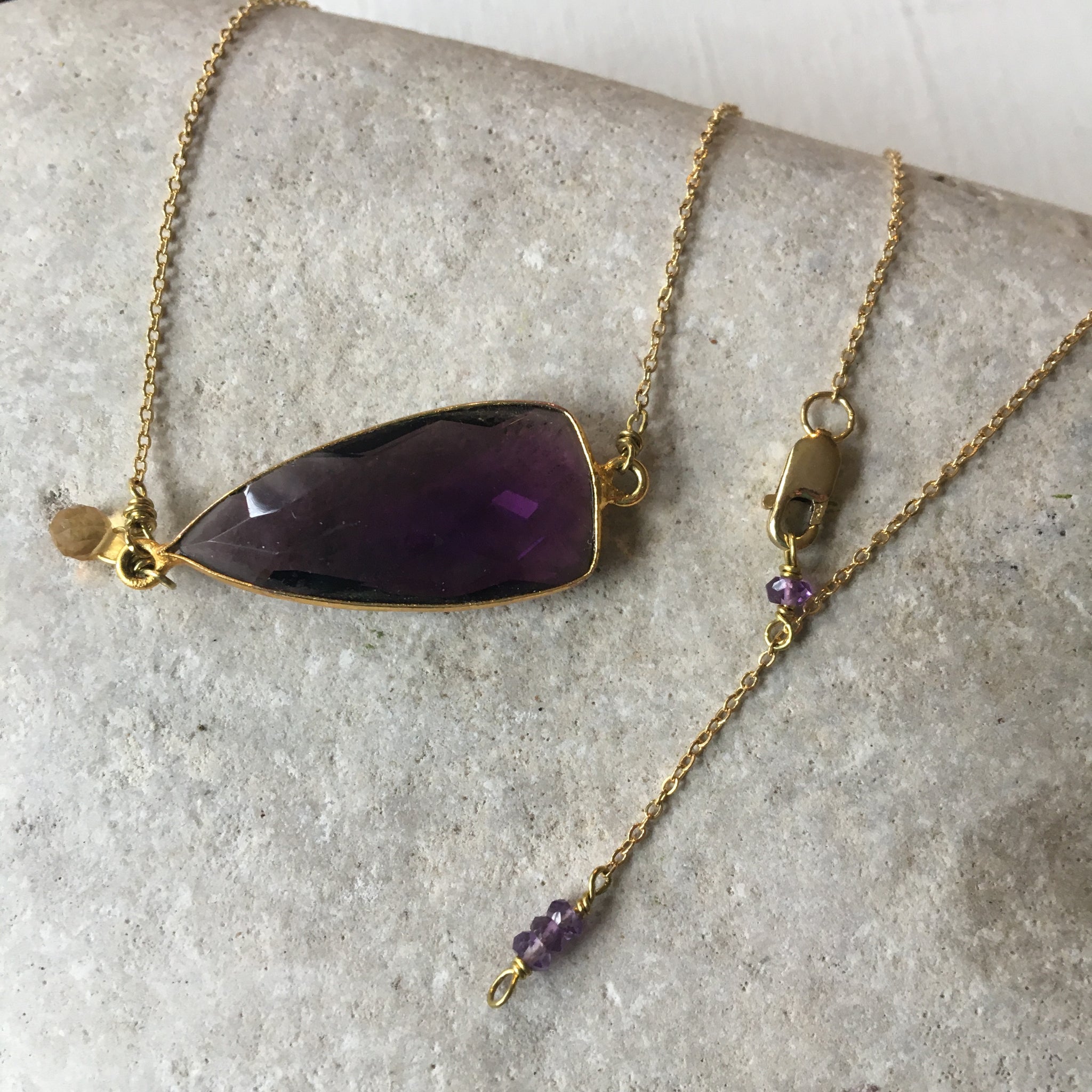 Gold and Amethyst Necklace