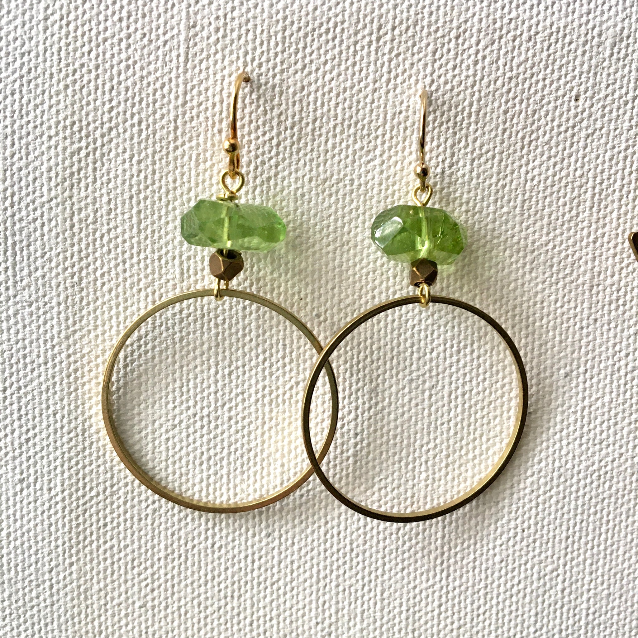 Peridot Dot Earrings