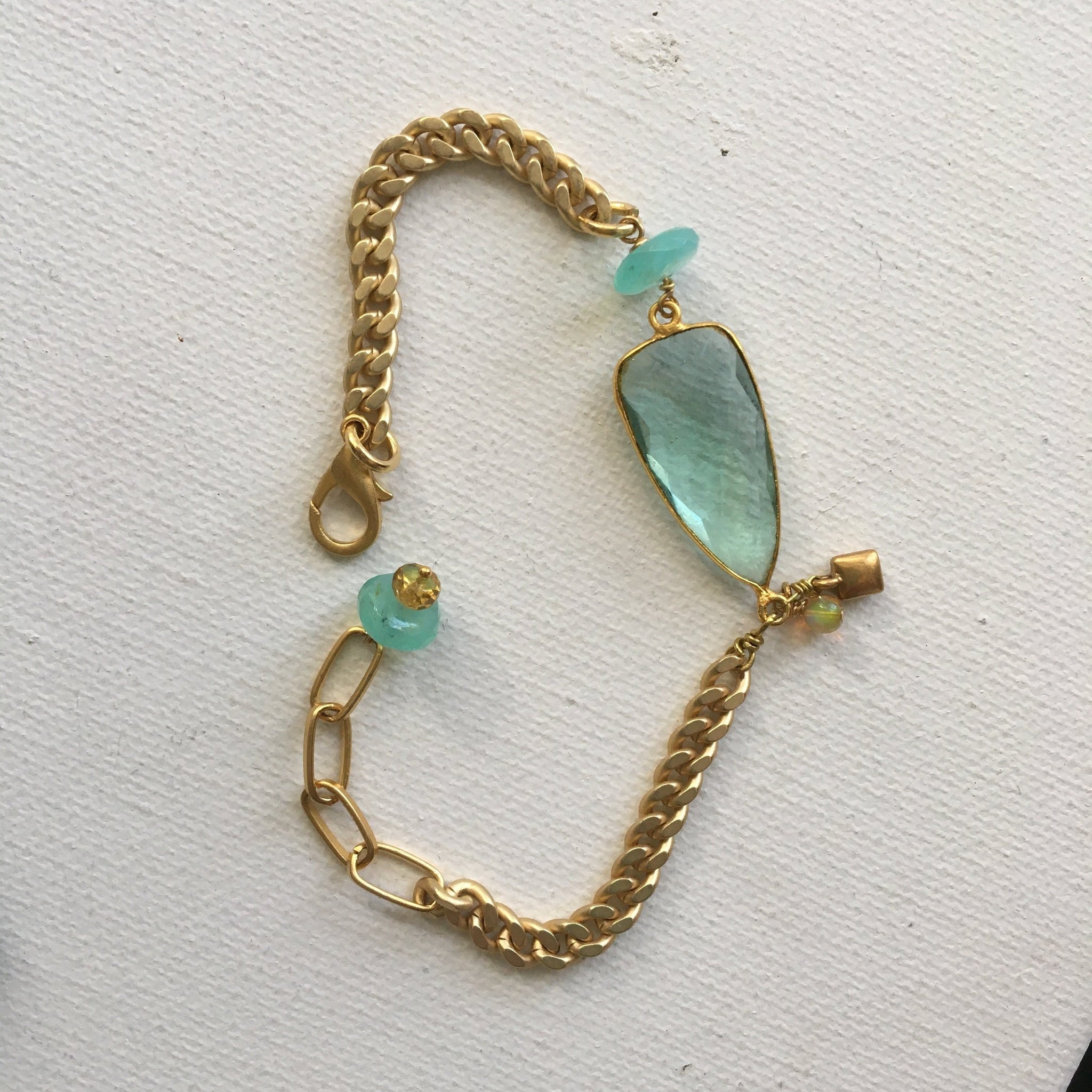 Apatite Bold Chain Bracelet