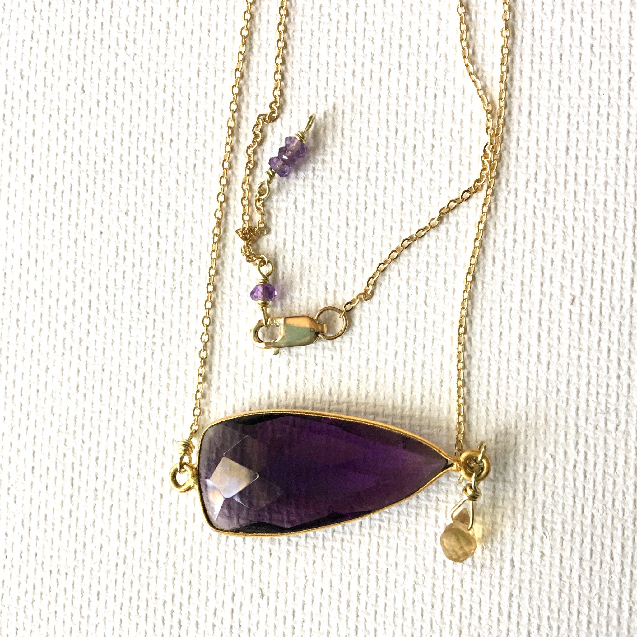 Gold and Amethyst Necklace