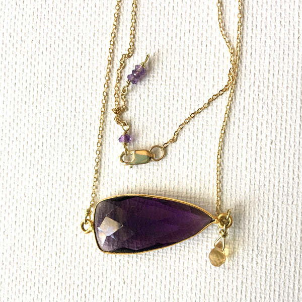 Gold and Amethyst Necklace