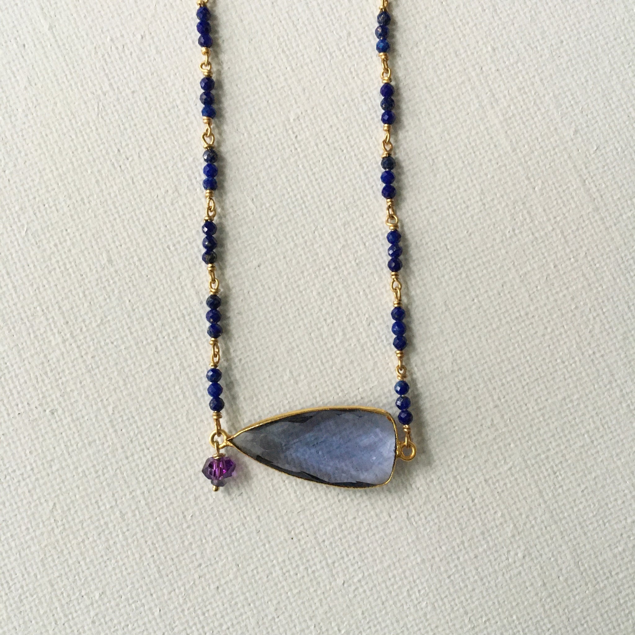 Fabulous Faceted Lapis Necklace