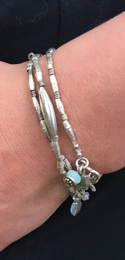 Sterling Tube Bracelet