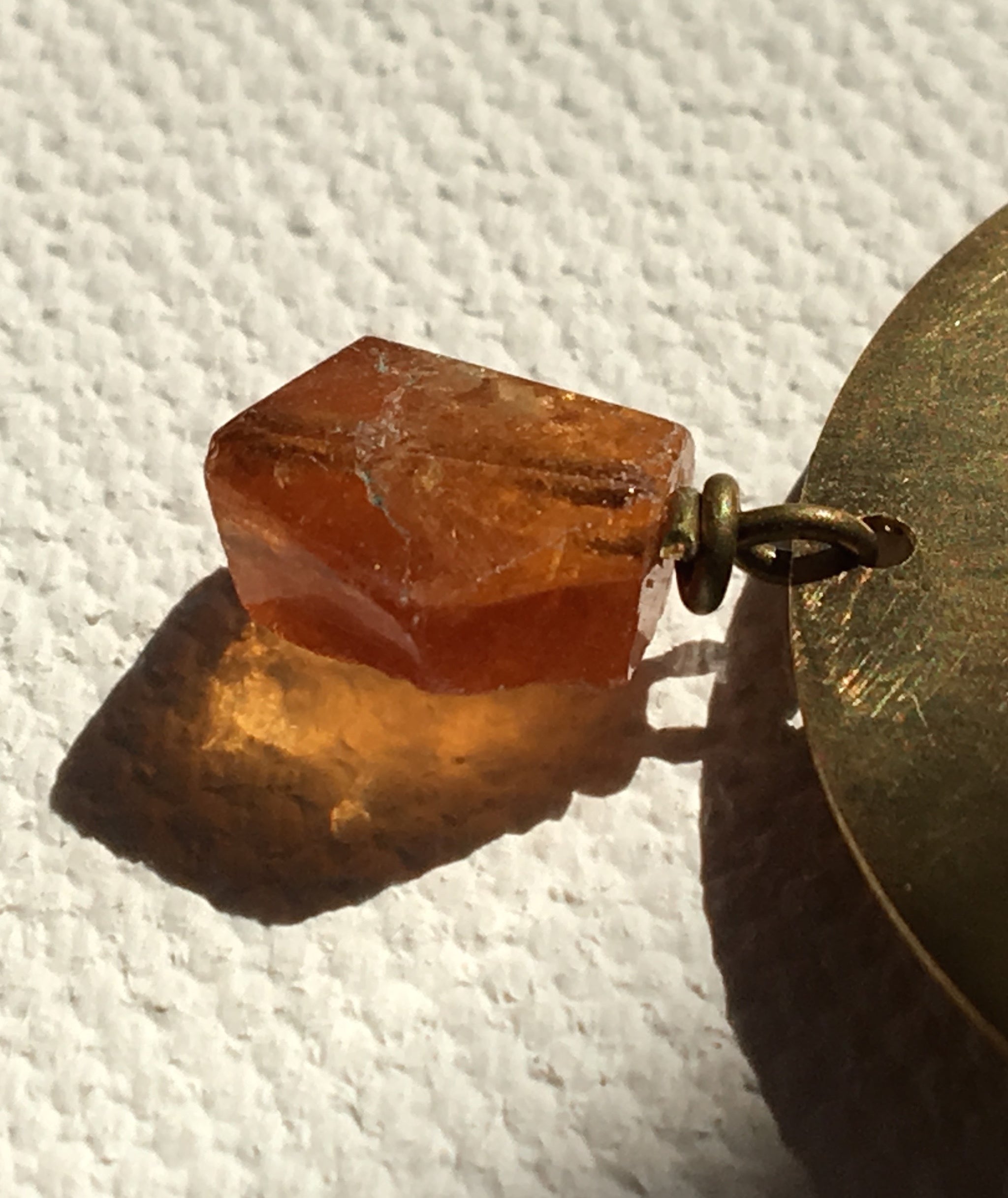 Hessonite & Brass Earrings