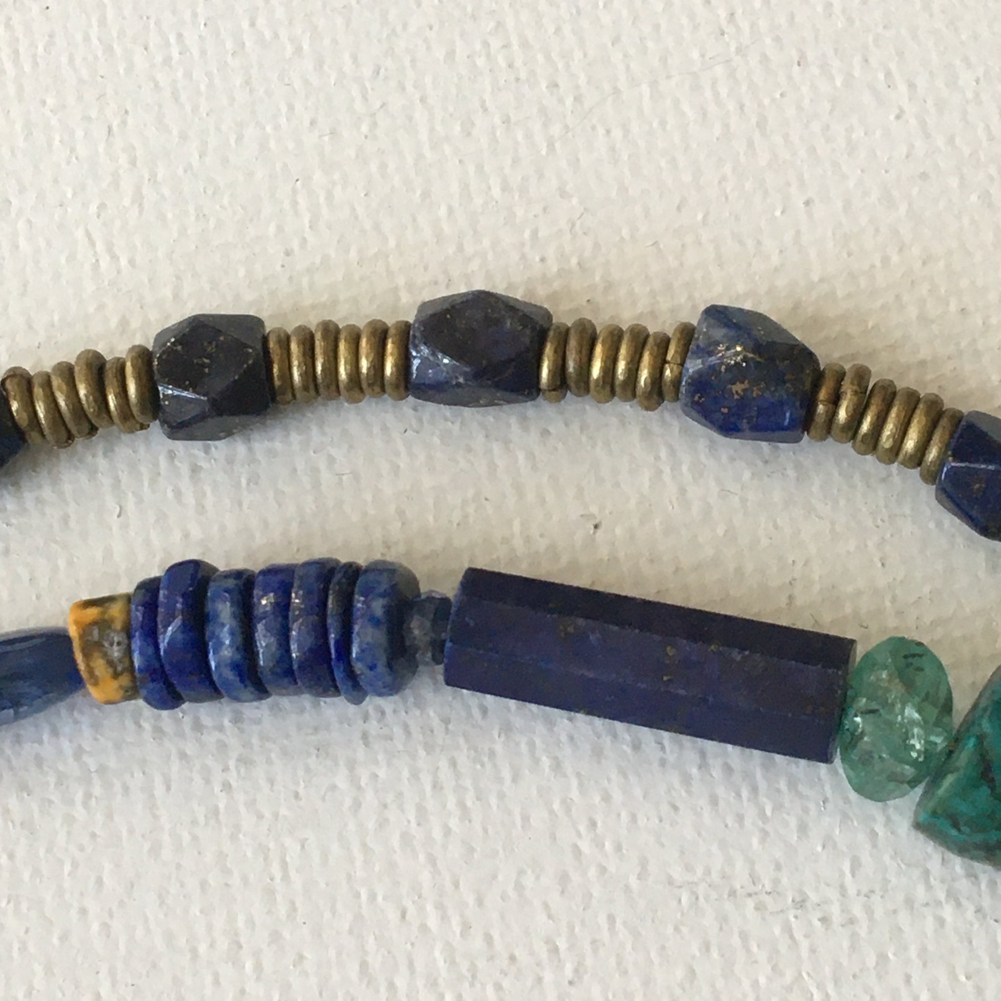 Lapis Lazuli and Brass Bracelet