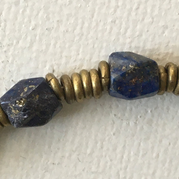 Lapis Lazuli and Brass Bracelet