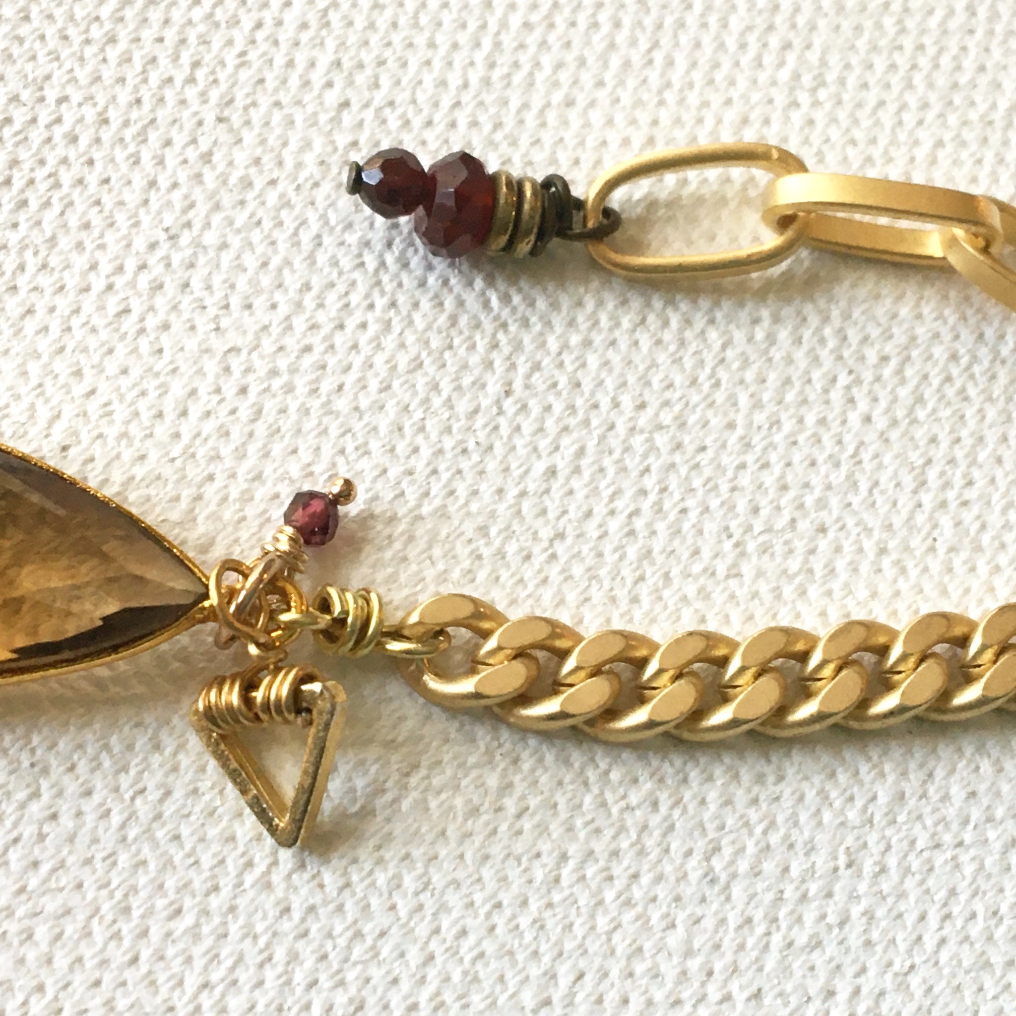 Bold/Gold Smoky Quartz Bracelet