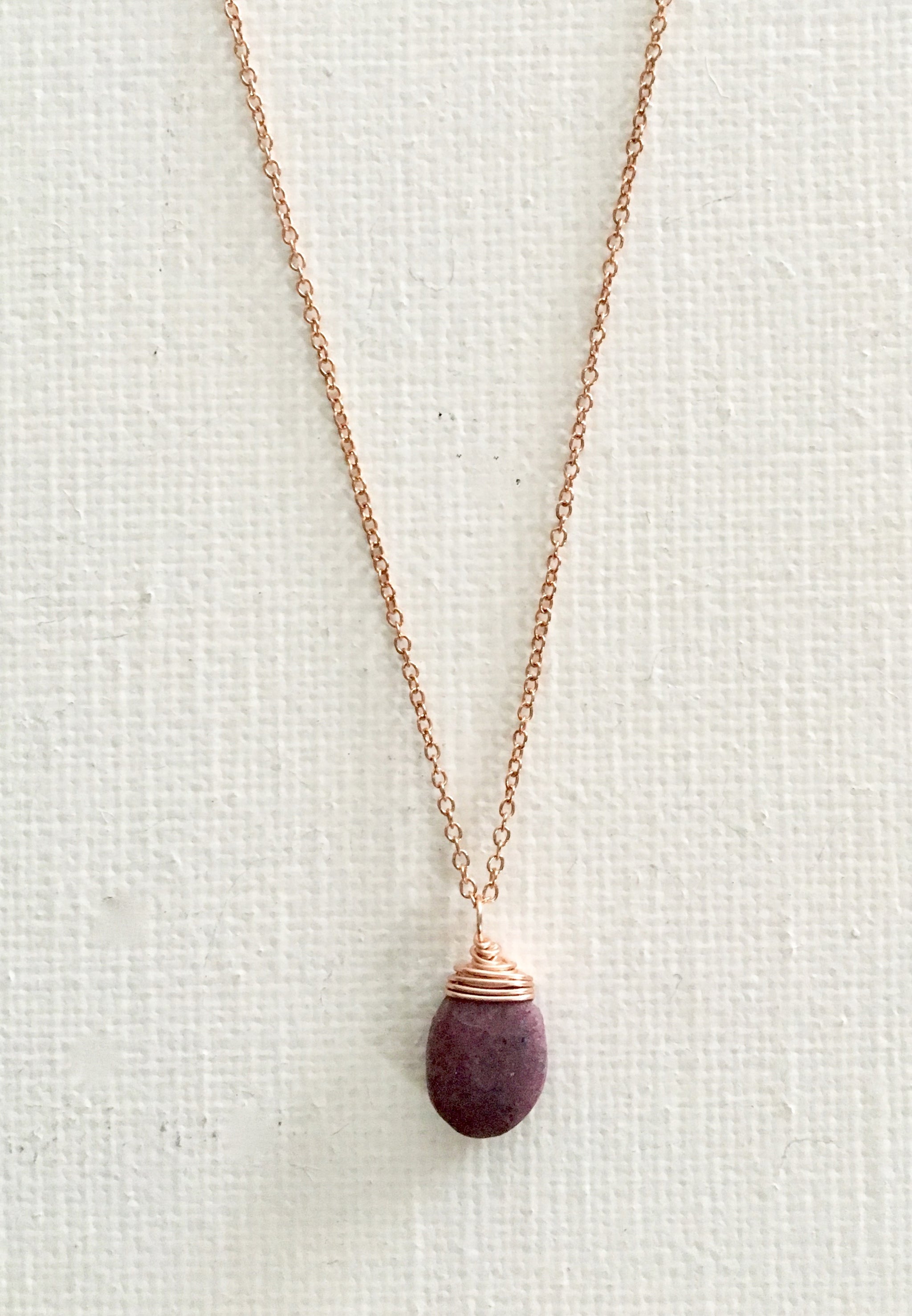 Rose Gold & Ruby Necklace