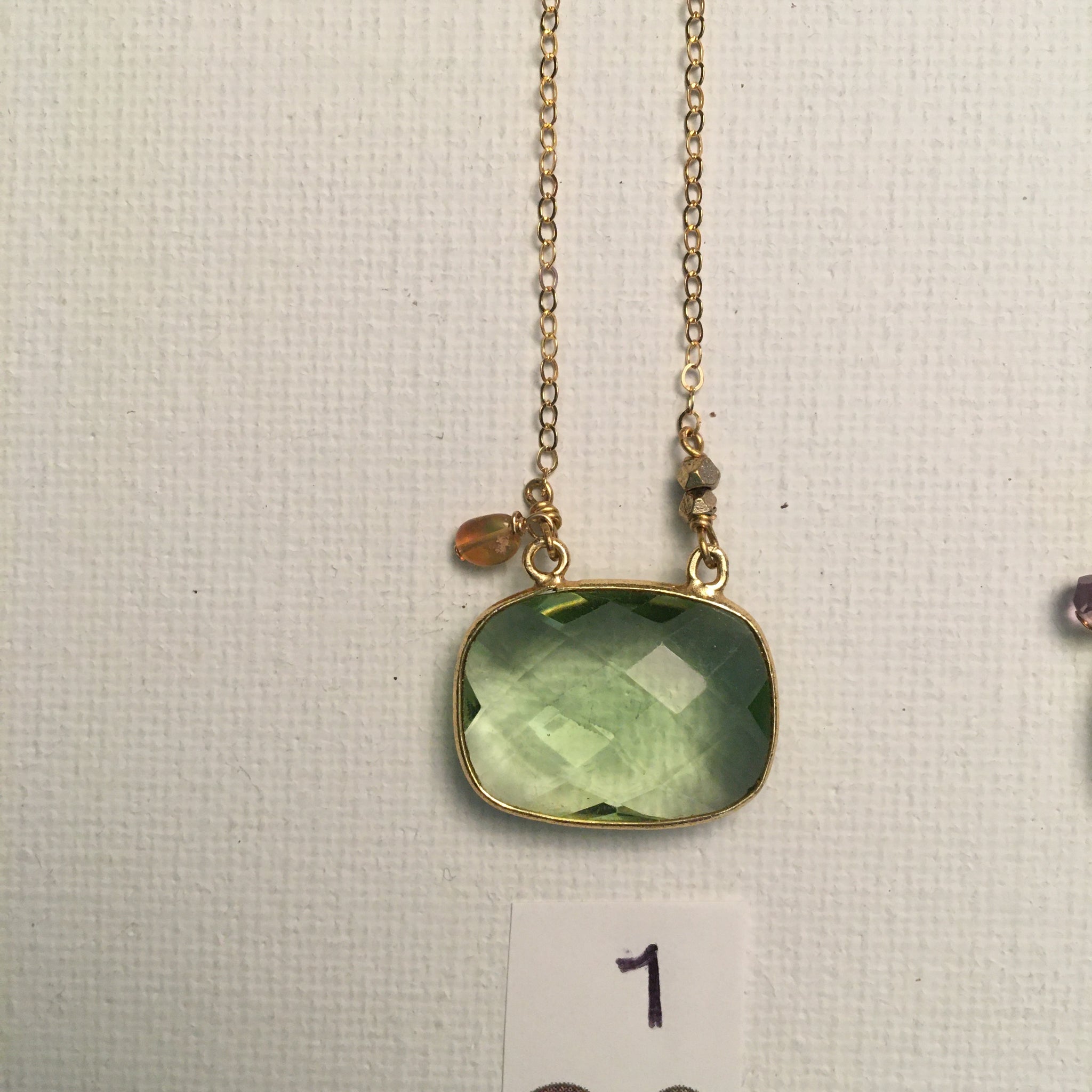 Green Amethyst Vermeil Necklace