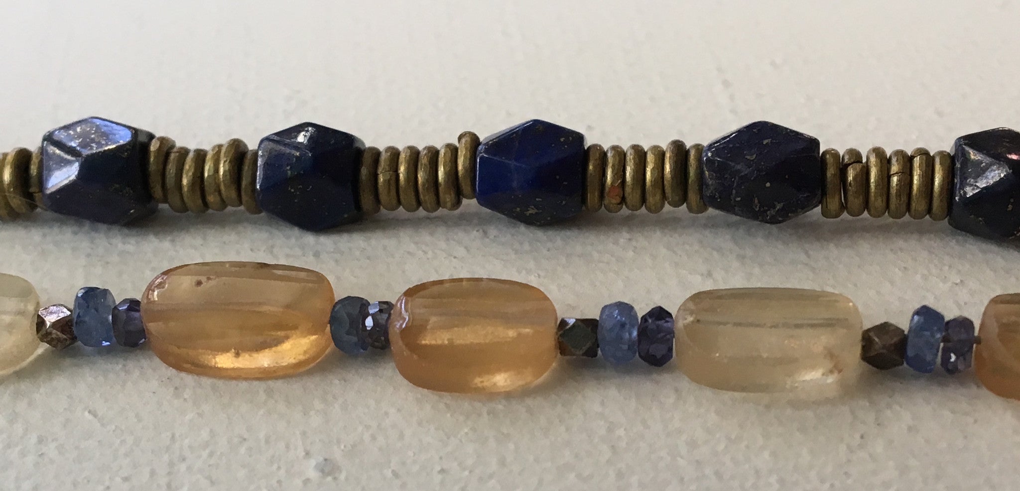 Lapis Lazuli and Brass Bracelet