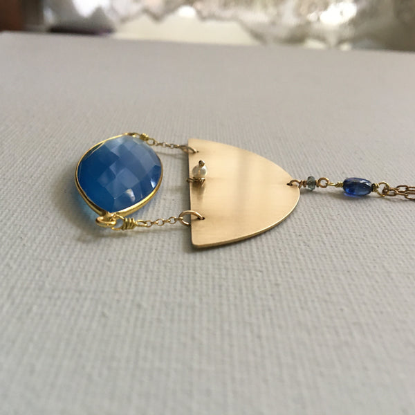 Sky Blue Chalcedony Necklace