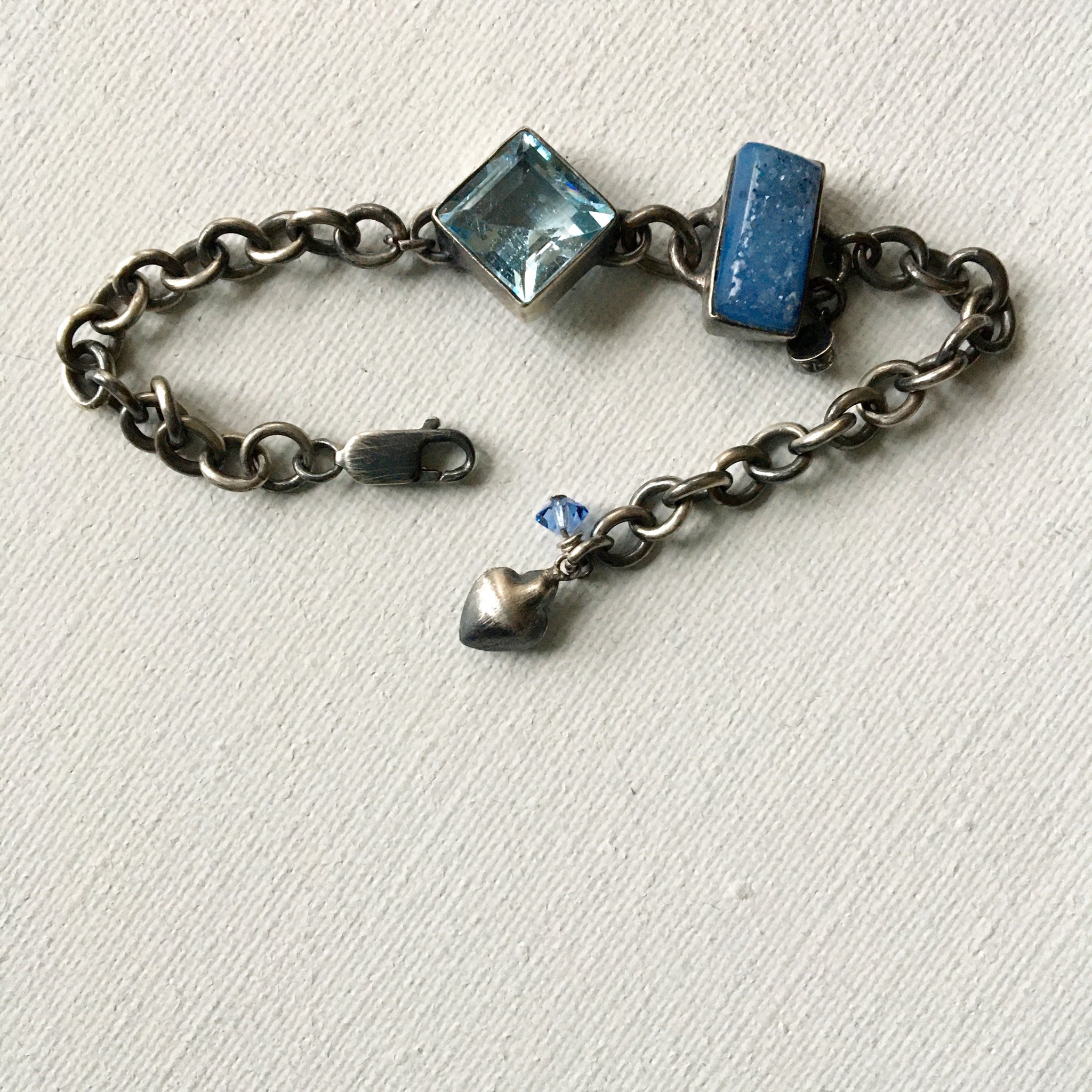 Chunky Blue and Silver Bracelet SOLD