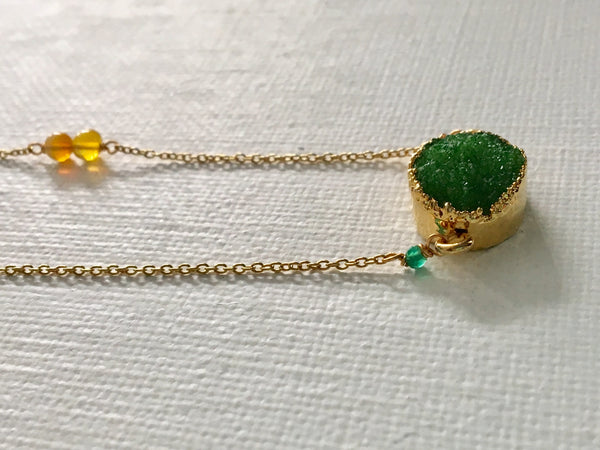 Green & Festive Vermeil Necklace